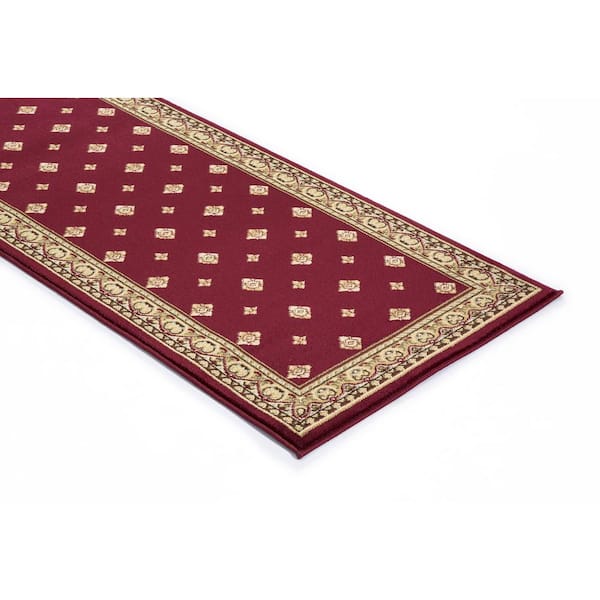 Ankara Pin Dot Red 2 ft. x 7 ft. Runner Rug