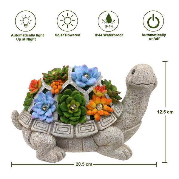 solar powered garden turtle