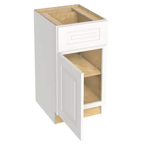 Grayson Pacific White Painted Plywood Shaker Assembled Bath Cabinet Soft Close L 18 in W x 21 in D x 34.5 in H