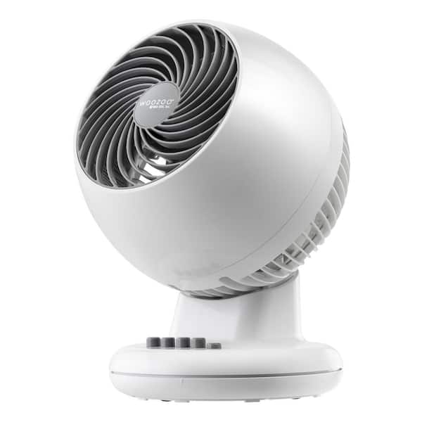 Quiet Desk Fan with Timer & Adjustable Tilt, 3 Speeds, 8 in. Fan diameter, White