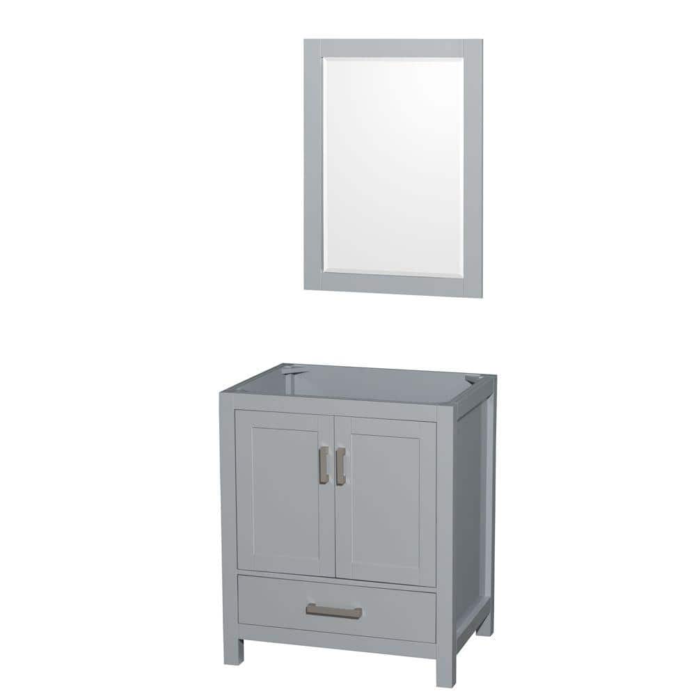 "Sheffield 29 in. W x 21.75 in. D x 34.5 in. H Single Bath Vanity Cabinet without Top in Gray with 24"" Mirror" price history on PriceWatchPro