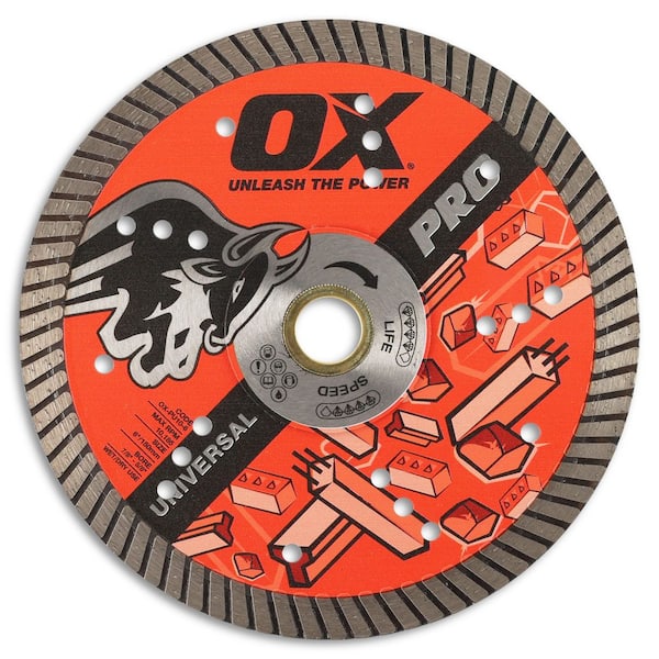 OX Professional Universal 6 in. 7/8 in. - 5/8 in. Bore Diamond Blade