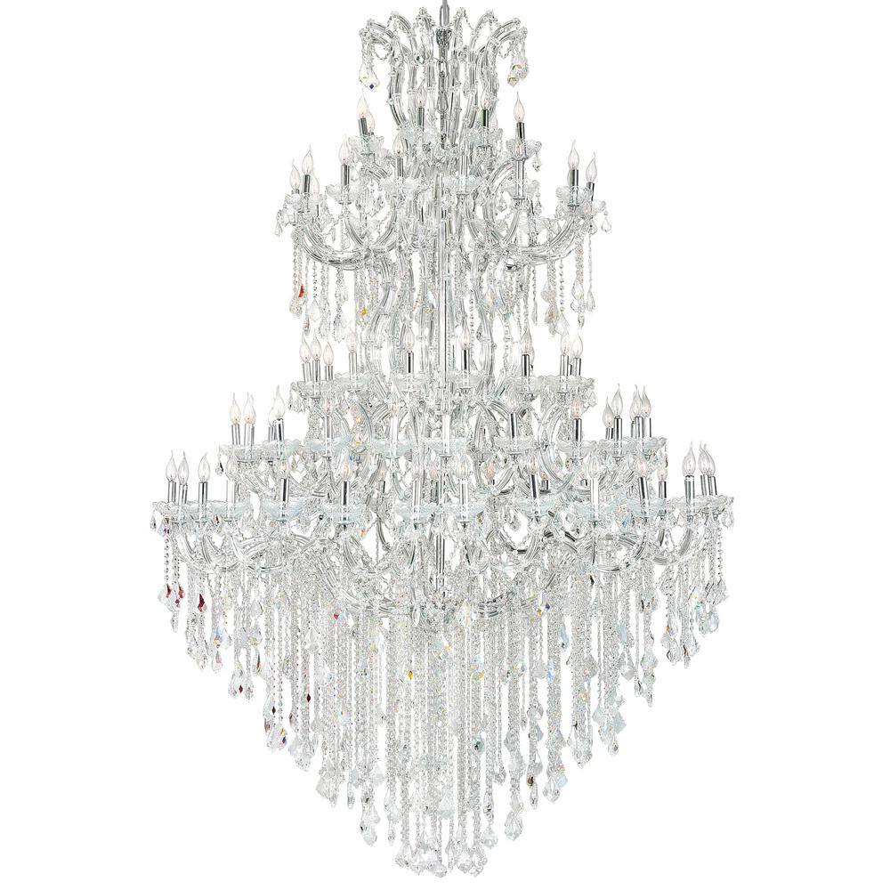 Maria Theresa 84-Light Chrome and Crystal Candelabra Chandelier