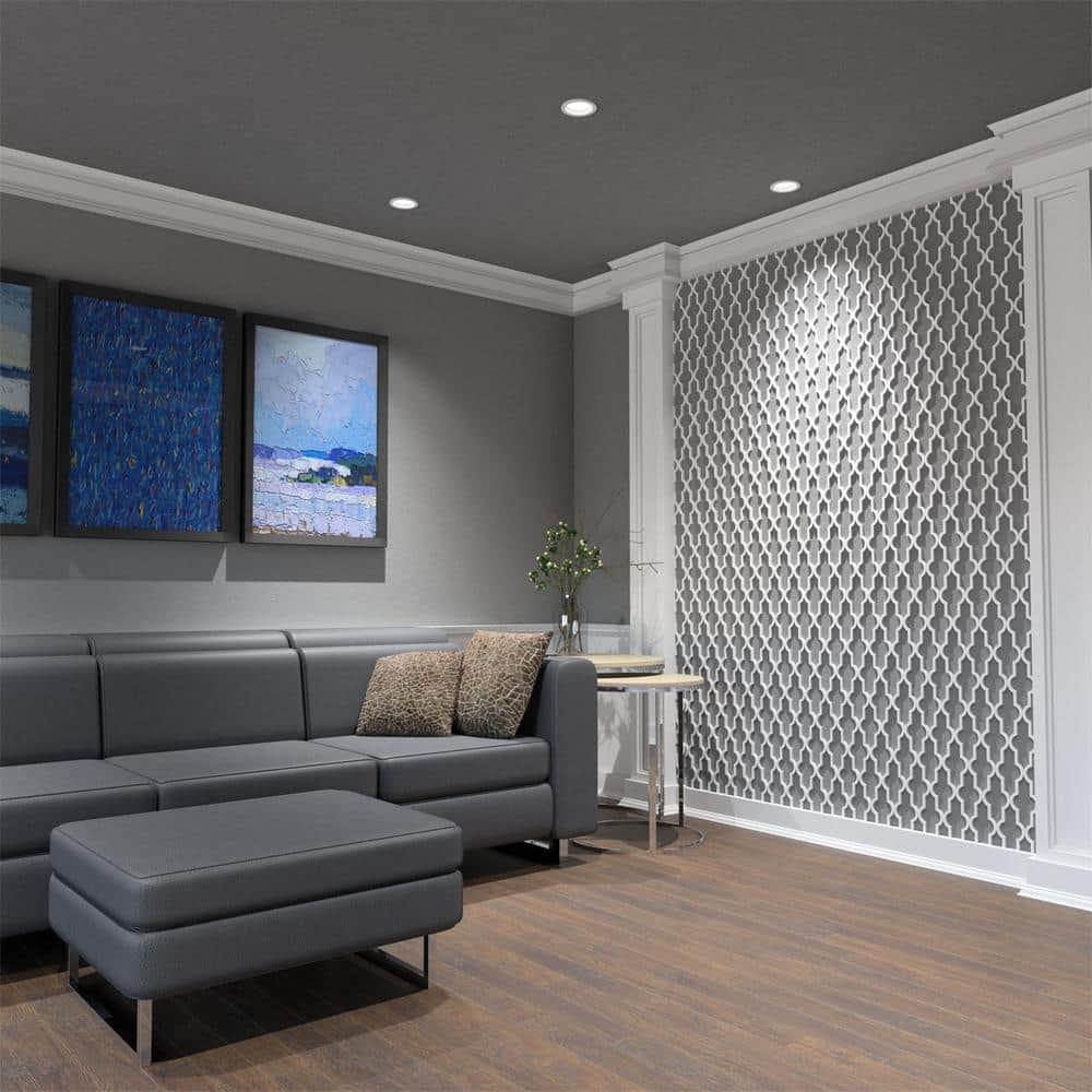 Medium Gray PVC Decorative Fretwork Wall Panels