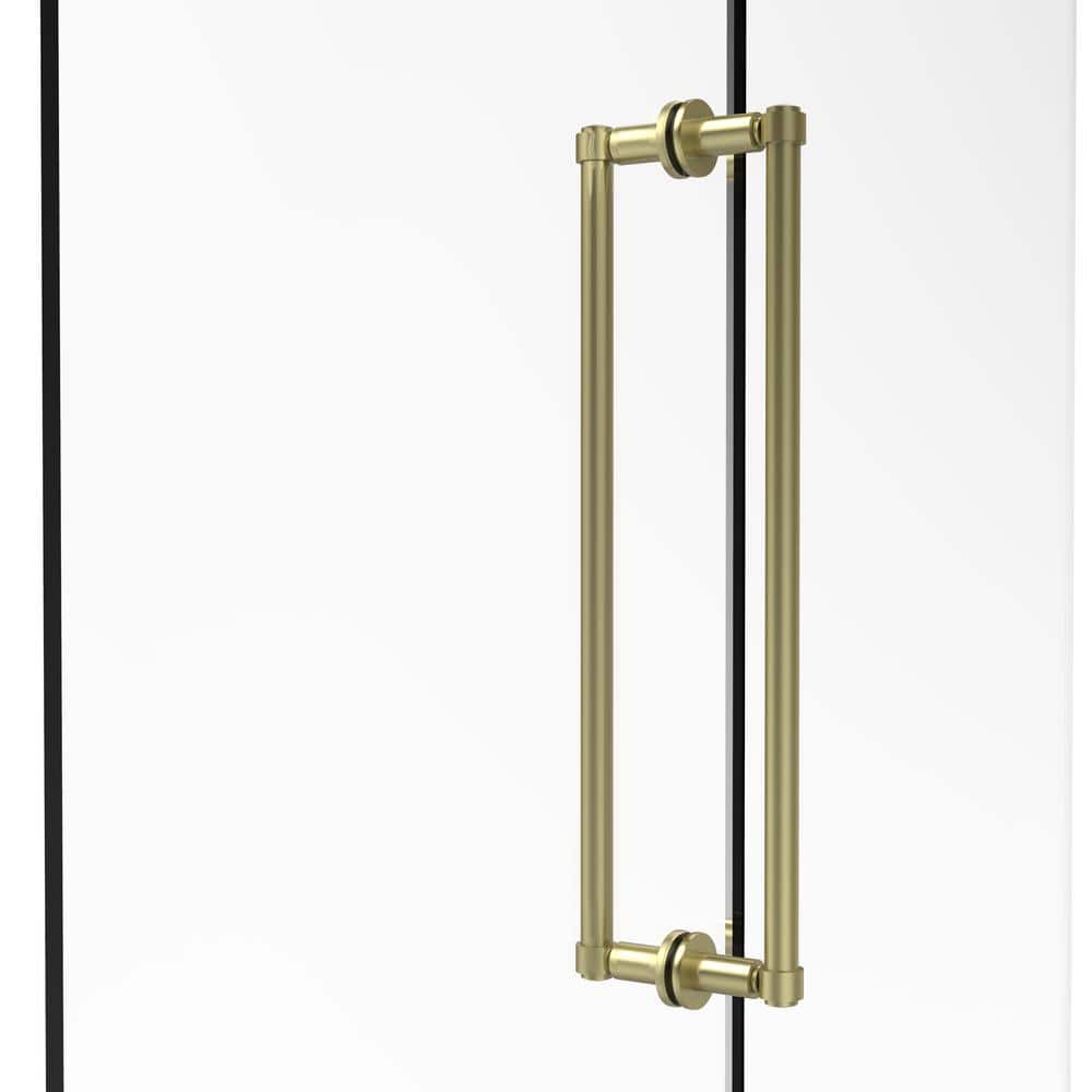 Allied Brass Contemporary 18 in. BacktoBack Shower Door Pull in Satin