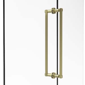 Contemporary 18 in. Back-to-Back Shower Door Pull in Satin Brass