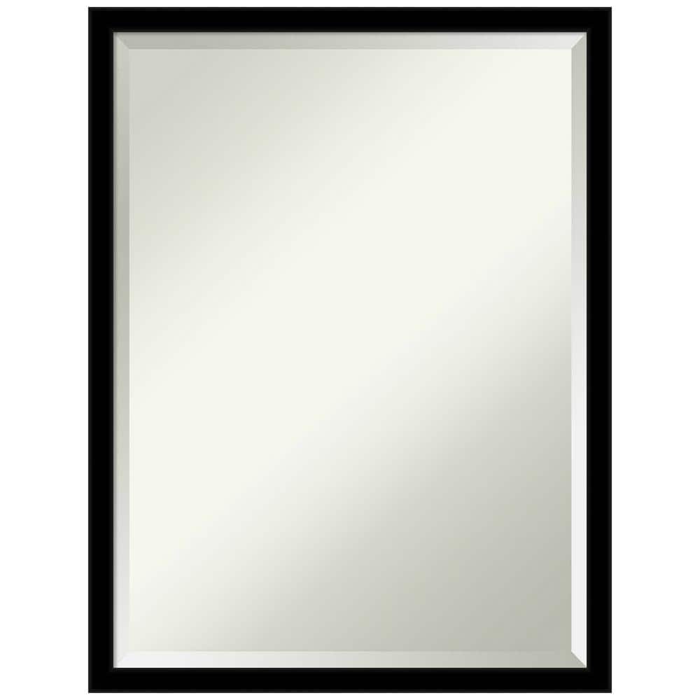 Jet Black Rectangular Wall Mirror with Polystyrene Frame