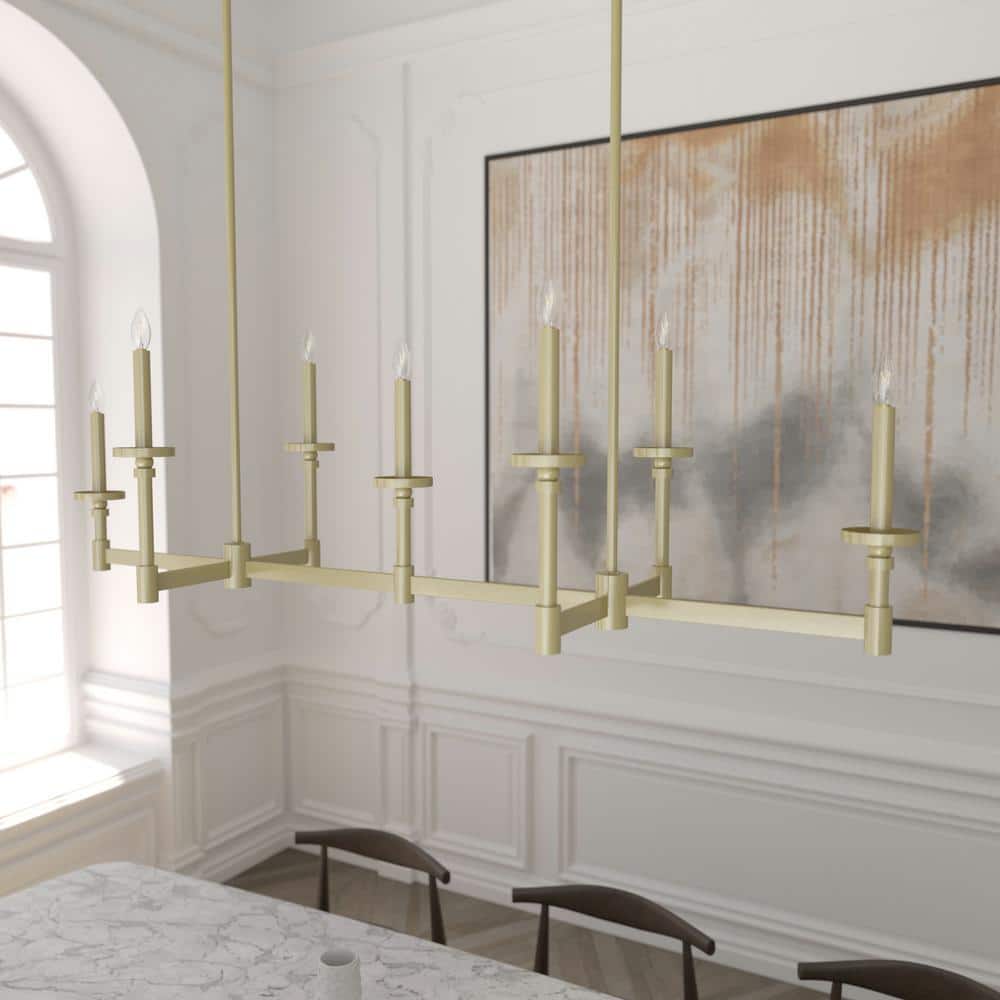 Briargrove 7 Lights Modern Gold Brass Linear Chandelier Kitchen Light price history on PriceWatchPro