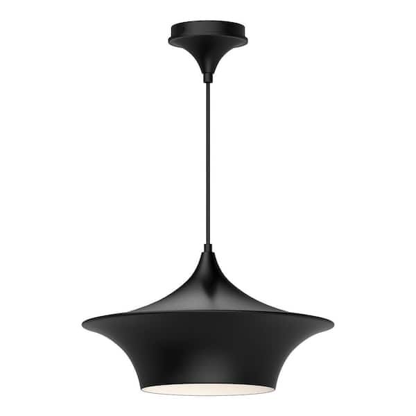 ALORA MOOD Emiko 16 in. 1 Light 60-Watt Matte Black Pendant Light