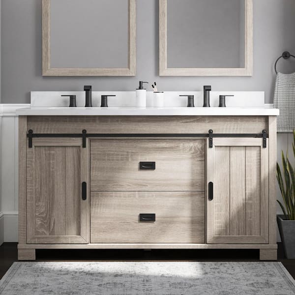 Glacier Bay Brindley In Wx In Dx In H Double Sink Freestanding Bath Vanity In