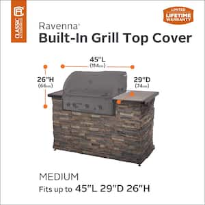 Ravenna 45 in. L x 29 in. D x 26 in. H Built In Grill Top Cover in Dark Taupe