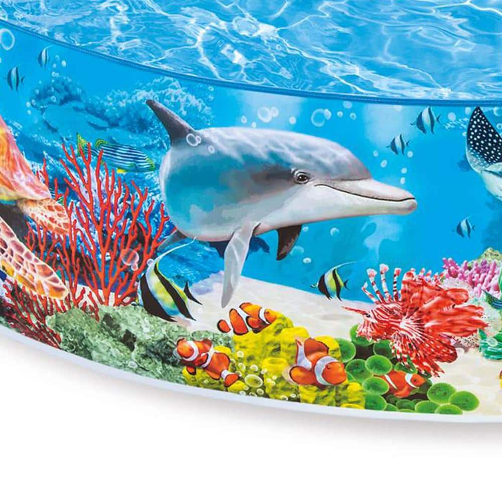 Deep Sea Blue 8' Round SnapSet Kiddie Pool