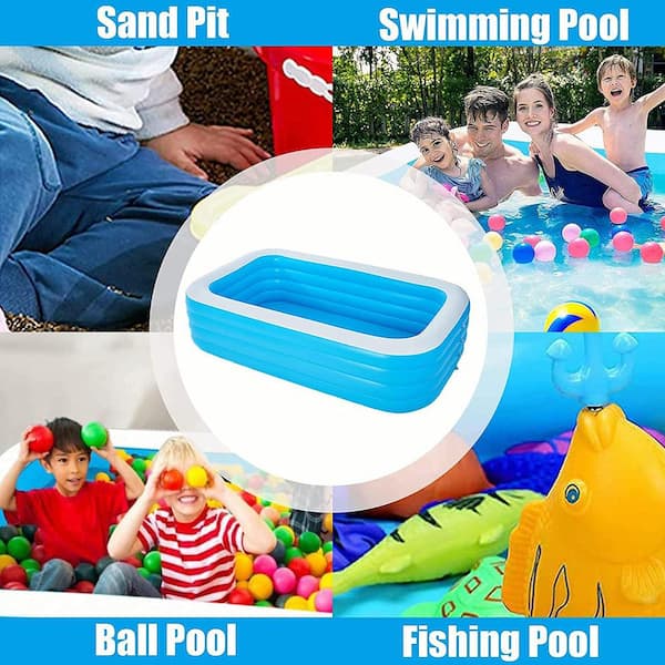 Alpulon Family 120 in. x 72 in. x 22 in. Rectangle Depth of Pool 22 in.  inflatable Pool Full-Sized Above Ground Kiddle Pool ZY1C0231 - The Home  Depot