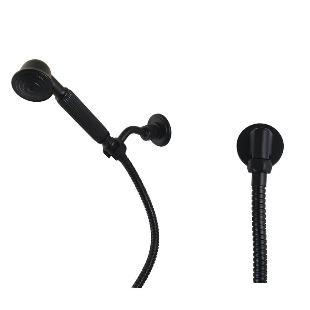 Vintage 1-Spray Wall Mount Handheld Shower Head 1.8 GPM in Matte Black price history on PriceWatchPro