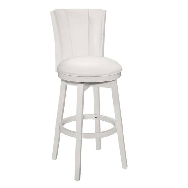 Hillsdale Furniture Gianna 18.25 in. White Full Back Wood 44.25 in. Bar