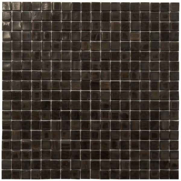 Apollo Tile Skosh 4" x 6" Glossy Russet Brown Glass Mosaic Uniform square Wall and Floor Sample Tile (0.13 sq. ft./Piece) (1-Pack)