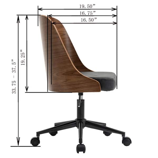 office chair with wood accents