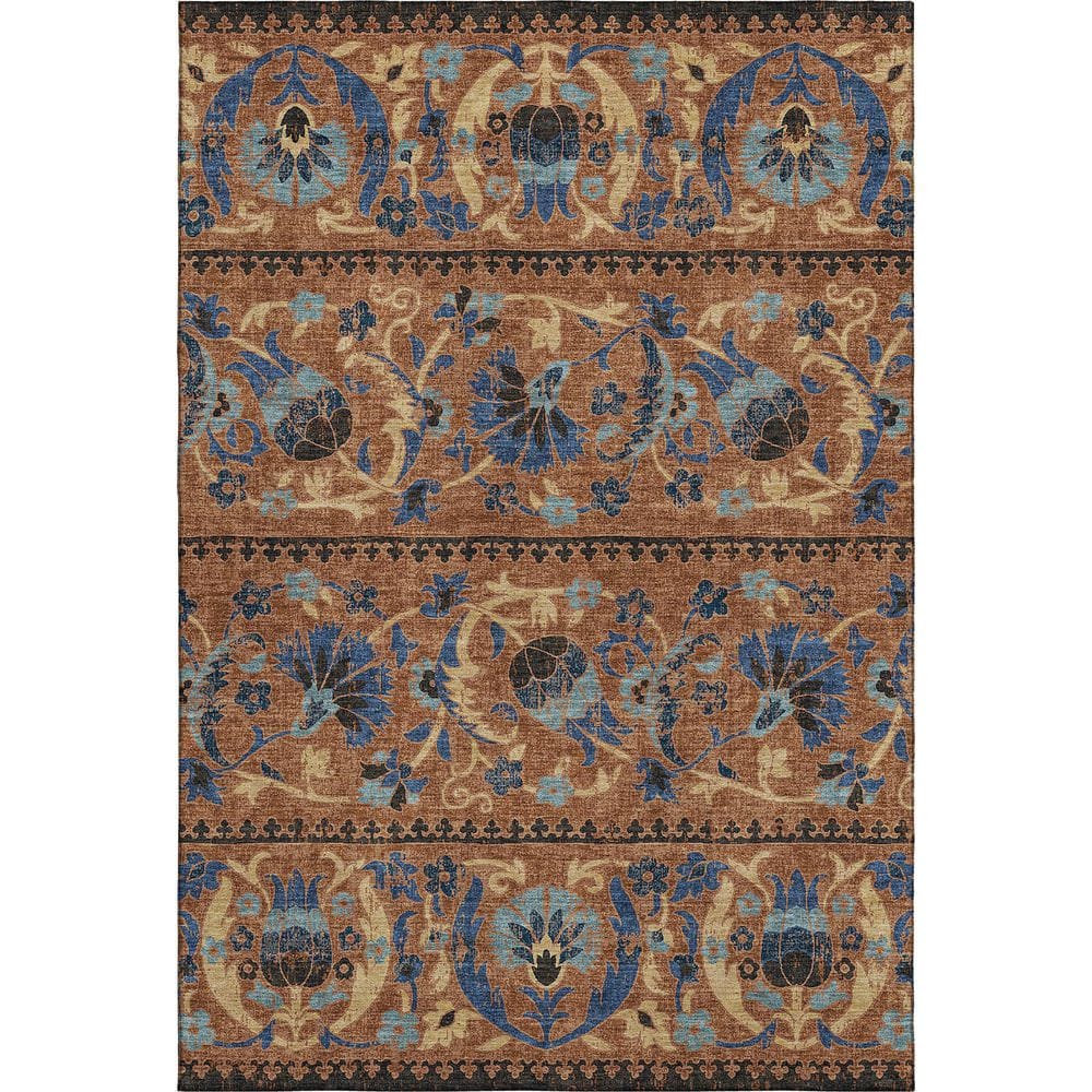 Mayfield Premium Machine Washable Abstract AMF2480 Paprika 9 ft. x 12 ft. Area Rug price history on PriceWatchPro