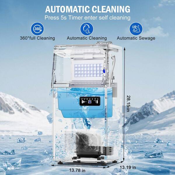 Hooure 13.78 in.130 lb. Full Size Cubes Commercial Freestanding