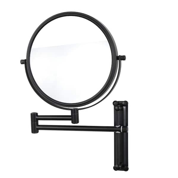 8 in. W x 8 in. H Round Framed Magnifying Wall Makeup Bathroom