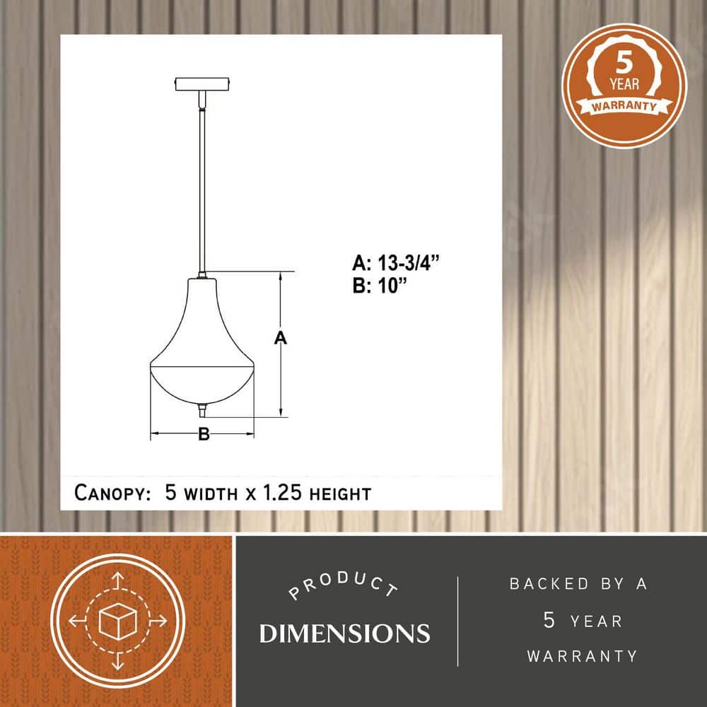 Somerset 10" LED Mini Pendant in Oil Rubbed Bronze with White Milk Glass