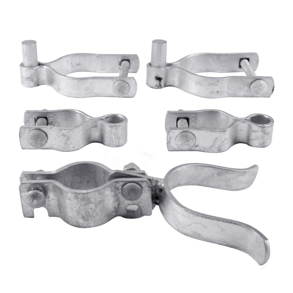 Chain Link Fence 2-3/8 in. Galvanized Steel Walk Gate Hardware Set