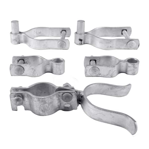 Chain Link Fence 2-3/8 in. Galvanized Steel Walk Gate Hardware Set