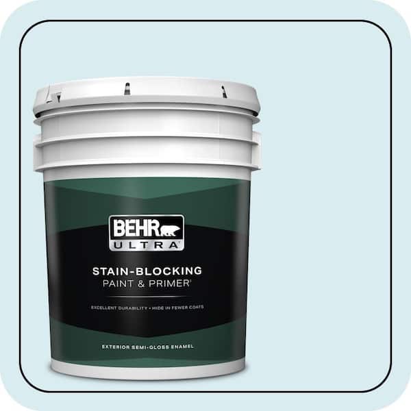 BEHR ULTRA 5 gal. #550C-1 Airy Semi-Gloss Enamel Exterior Paint & Primer