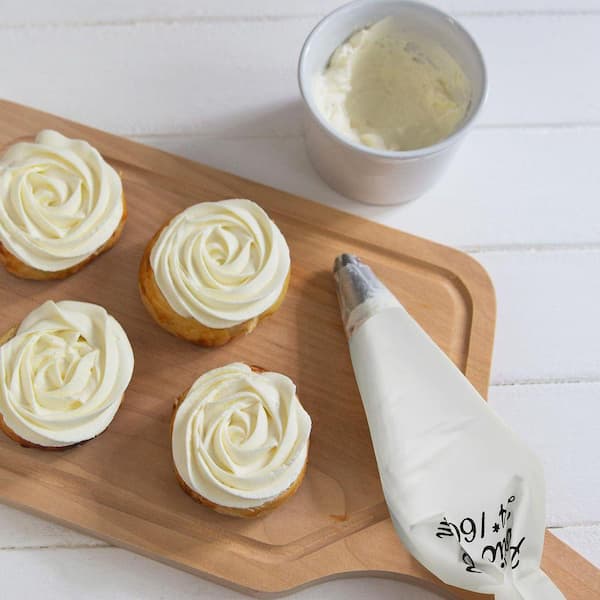 4-Pack Canvas Reusable Pastry Piping Bags with Plastic Coating Large Icing Frosting Cake Decorating Bags