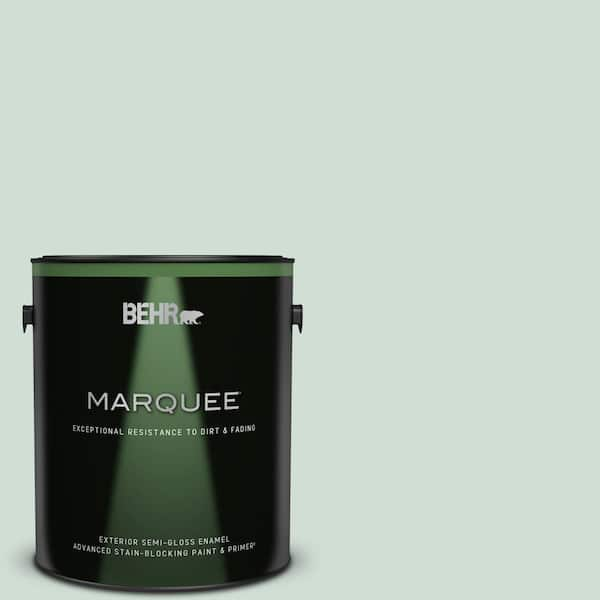 BEHR MARQUEE 1 gal. #ECC-65-1 Aruba Aqua Semi-Gloss Enamel Exterior Paint & Primer