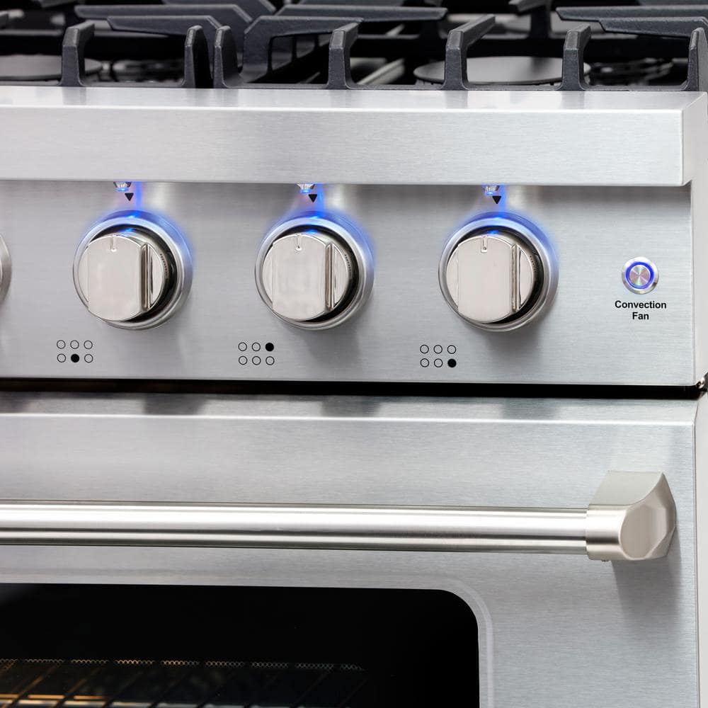 Cosmo 36" Stainless Steel Convection Gas Range with 6 Burners