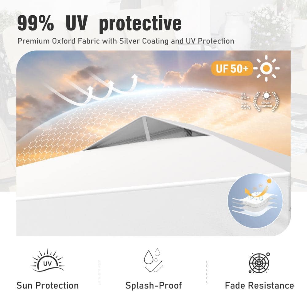10' x 10' White Pop-Up Canopy Tent with Sidewalls