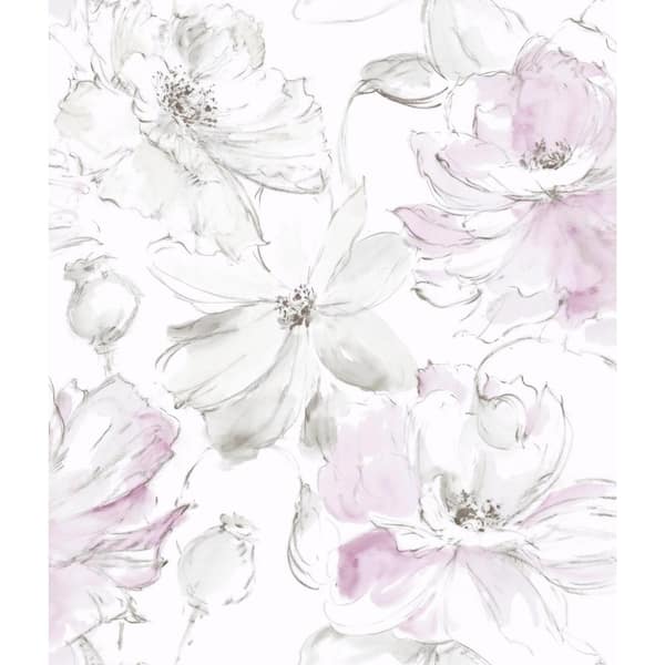 York Wallcoverings Floral Dreams Red Paper Strippable Roll (Covers 56 sq. ft.)