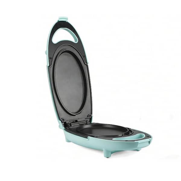 7.3 in. Aqua Electric Omelette Maker, Nonstick Metal Omelette Pan, Frittata Pan Egg Pan, Double Sided Pan for Breakfast