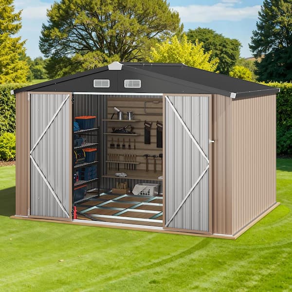 BOGEN TAMOTSU サイズ L Sizzim 8 ft. W x 6 ft. D Metal Storage Shed with Metal Frame Floor
