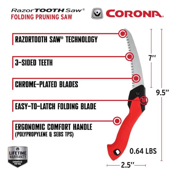 Corona RazorTOOTH 7 in. High Carbon Steel Blade with Ergonomic Non
