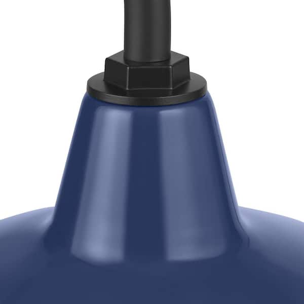 Hampton Bay Easton 14 in. 1-Light Navy Blue Barn Outdoor