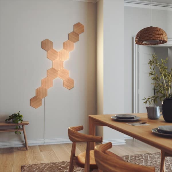 Nanoleaf Elements Wood Look Expansion Smart LED Panels (Pack of 3
