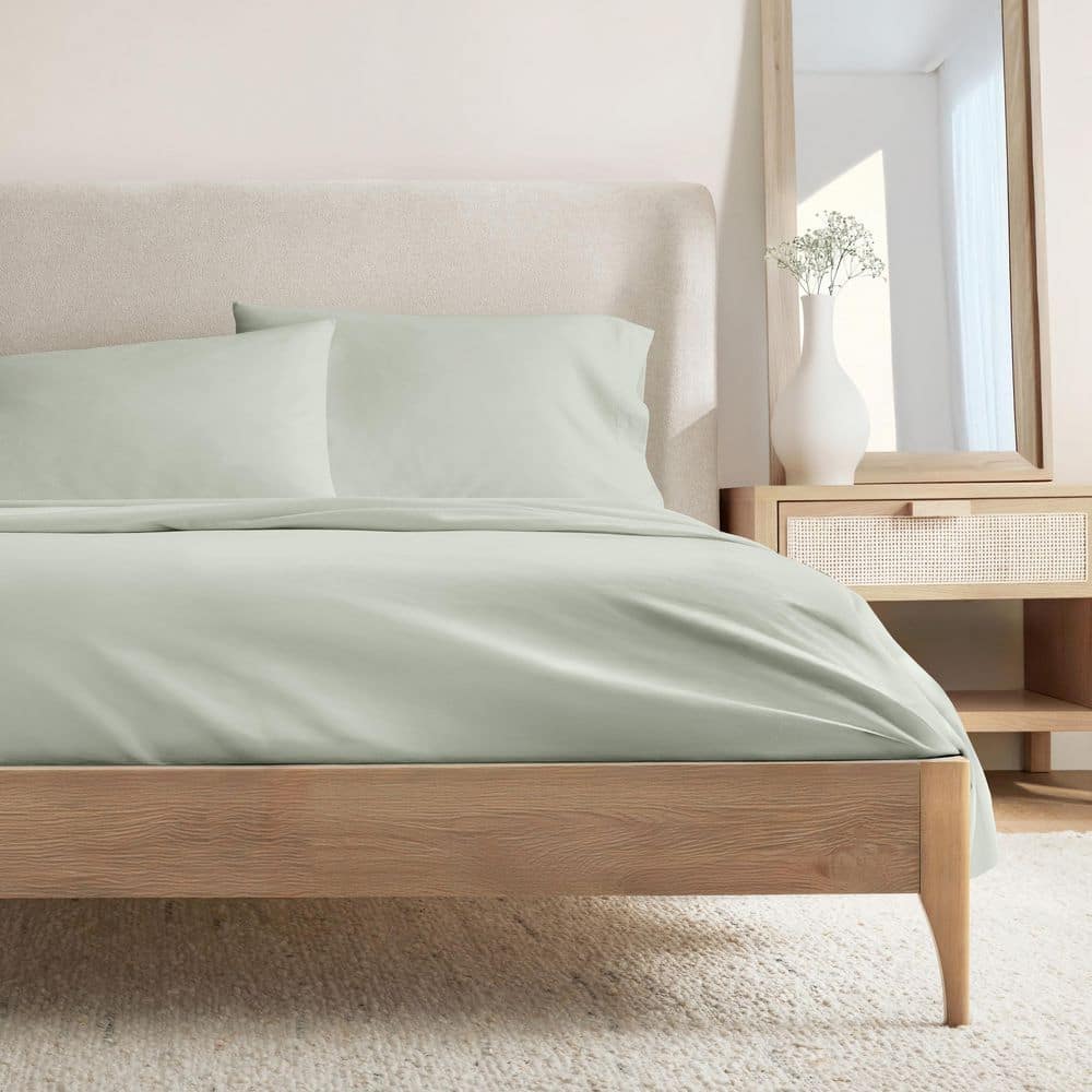 4-Piece 160TC Cotton Twin Sheet Set in Green Haze price history on PriceWatchPro
