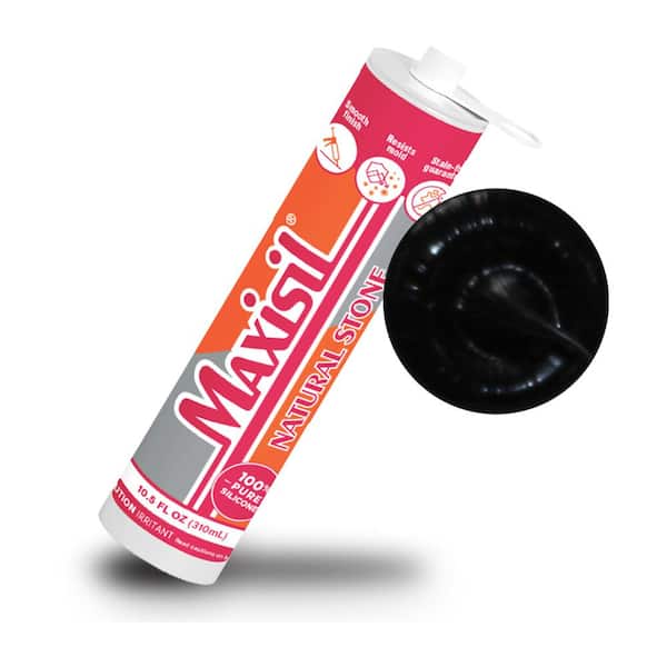 Maxisil 10.5 oz. Black Standard Tube Natural Stone Silicone Sealant Tube (Each)