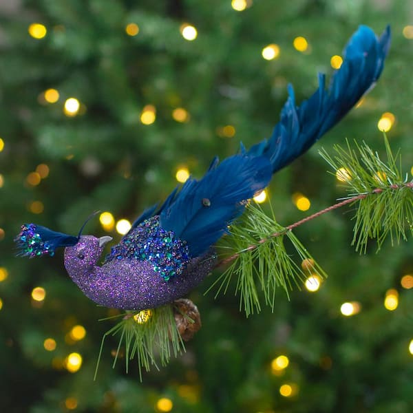 Christmas deals ornaments peacock set