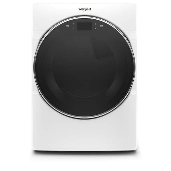 Whirlpool 7.4 cu. ft. 240 Volt White Stackable Smart Electric Vented Dryer with Remote Start, ENERGY STAR