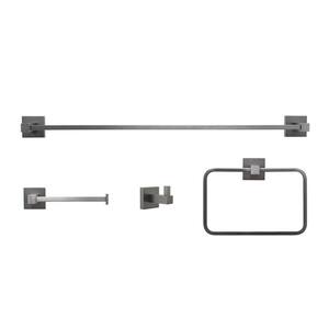 Catania 4-Piece Bath Hardware Set in Gunmetal