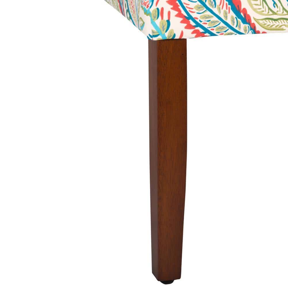 Classic Multicolor Linen and Wood Parsons Side Chair Set