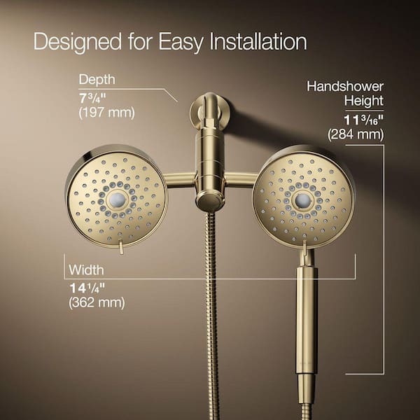 KOHLER Purist 3-Spray 1.75 GPM Shower Combo Kit in Vibrant French