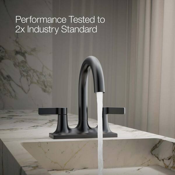 KOHLER Venza 4 in. Centerset Double Handle Bathroom Faucet in