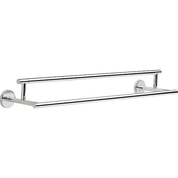 Delta Trinsic 24 in. Double Wall Mount Towel Bar Bath Hardware Accessory in Polished Chrome