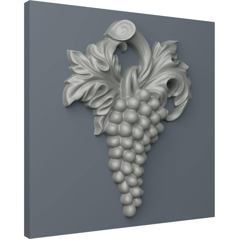 Small White Polyurethane Grape Bunch Center Onlay