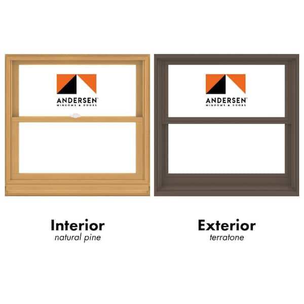 Andersen 400 Series 37-5/8 in. x 36-7/8 in. Clad Wood Double-Hung