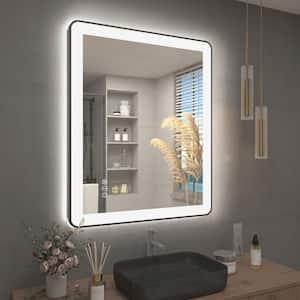 30 in. W x 36 in. H Rectangular Framed Front and Back LED Lighted Anti-Fog Wall Bathroom Vanity Mirror in Tempered Glass